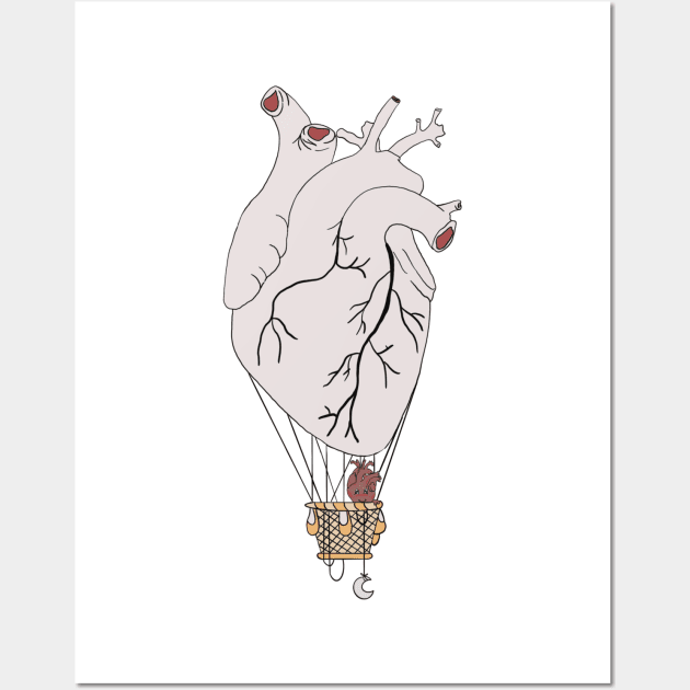 Anatomy heart design Wall Art by Carries Design 